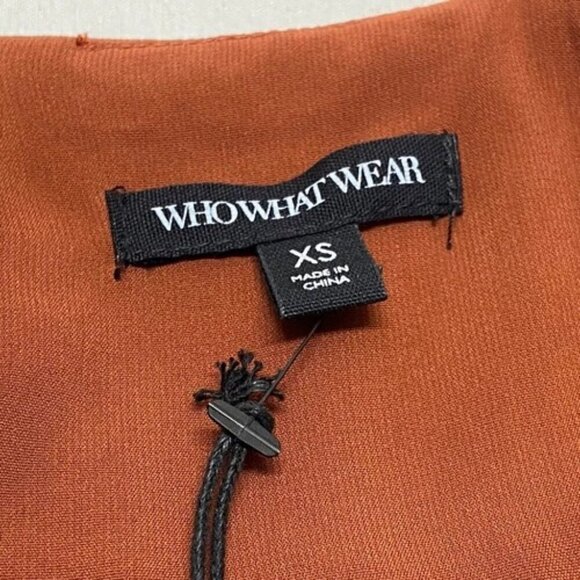 Who What Wear Dress Women's XS Halter Tank Summer Firey Brown Flowy Chiffon NWT - Picture 12 of 15